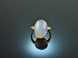 Tiffany um 1990! Sensationeller Opal Ring signiert Gold 750