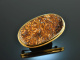 Around 1980! Goldsmith design brooch with Boulder opal in matrix gold 750