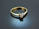 Um 1950! Klassischer Brillant Ring 0,1 ct Gold 585
