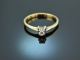 Around 1950! Classic diamond ring 0.1 ct gold 585