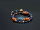 Ancient Chic! Fancy Armband 2reihig Koralle Lapislazuli Saphir Silber 925 vergoldet