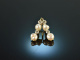 Um 1910! Ohrringe mit Orientperlen und Diamanten Gold 585