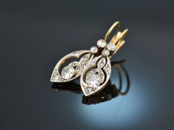 Um 1910! Feinste Belle Epoque Ohrringe mit Diamanten Gold...