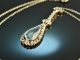 Um 1915! Feines Aquamarin Collier mit Diamanten Gold 585 Platin