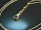 Um 1910! Feines Collier mit Saphir und Diamanten Gold 585