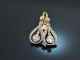Um 1910! Exquisite Belle Epoque Ohrringe mit Diamanten Gold 585 Platin