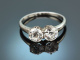 Um 1930! Ring mit Altschliffdiamanten zus. ca. 1,2 ct Weiß Gold 750