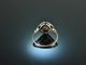 Um 1930! Art Deco Ring mit Altschliffdiamant und Onyx Wei&szlig; Gold 750