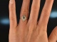 Um 1915! Sch&ouml;ner Belle Epoque Ring mit Saphir und Diamanten Gold 585 Platin