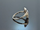 Um 1925! Schöner Art Deco Ring mit Diamant Weiß Gold 585