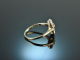 Um 1925! Schlichter Art Deco Ring mit Diamant Weiß Gold 585