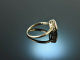 Um 1935! Gro&szlig;er Solit&auml;r Diamant Ring ca. 2,1 ct Wei&szlig; Gold 585
