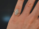 Um 1925! Strenger Art Deco Ring mit Diamanten Gold 585 Platin