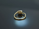 Um 1930! Feiner Toi et Moi Ring mit Diamanten Gold 585