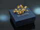 Around 1950! Sculptural pine branch brooch 750 gold