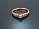 Um 1900! Schöner Ring mit Diamanten Rot Gold 585
