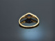 Um 1910! Feiner Saphir Ring mit Diamanten Gold 585 und Platin