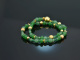 Hopeful Green! Fancy Armband 2reihig Jade, gr&uuml;ner Onyx und gr&uuml;ner Achat Silber 925 vergoldet