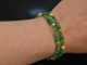 Hopeful Green! Fancy Armband 2reihig Jade, gr&uuml;ner Onyx und gr&uuml;ner Achat Silber 925 vergoldet