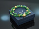 Hopeful Green! Fancy Armband 2reihig Jade, gr&uuml;ner Onyx und gr&uuml;ner Achat Silber 925 vergoldet