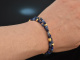 K&ouml;nigin der Nacht! Fancy Armband 2reihig Saphir Lapislazuli Sodalith Kyanit Silber 925 vergoldet