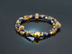 Starry Night! Fancy Armband 2reihig Saphir Citrin Sodalith Lapislazuli Silber 925 vergoldet