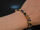 Starry Night! Fancy Armband 2reihig Saphir Citrin Sodalith Lapislazuli Silber 925 vergoldet