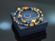 Starry Night! Fancy Armband 2reihig Saphir Citrin Sodalith Lapislazuli Silber 925 vergoldet