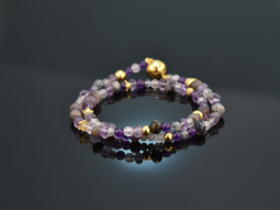 Violet Dreams! Fancy Armband 2reihig Amethyst Labradorit...