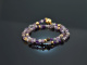 Violet Dreams! Fancy Armband 2reihig Amethyst Labradorit Rosenquarz Silber 925 vergoldet