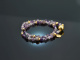 Violet Dreams! Fancy Armband 2reihig Amethyst Labradorit Rosenquarz Silber 925 vergoldet