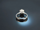 Edler Altschliff! Klassischer Solitär Ring mit Diamant von 2 ct Weiß Gold 750