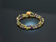 Summer Garden! Fancy Armband 2reihig Peridot und Amethyst Silber 925 vergoldet