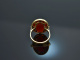 Um 1970! Sch&ouml;ner Wappen Siegel Ring mit Karneol Gold 585