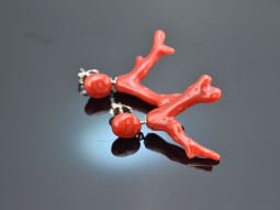 Sch&ouml;nes Rot! H&uuml;bsche Korallen Ast Ohrringe...