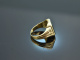 Um 1930! Klassischer Wappen Siegel Ring mit Blutjaspis Gold 585