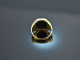 Um 1930! Klassischer Wappen Siegel Ring mit Blutjaspis Gold 585