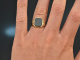 Um 1930! Klassischer Wappen Siegel Ring mit Blutjaspis Gold 585