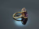 Um 1955! Gro&szlig;er Amethyst Ring aus Gold 750