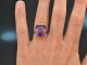 Um 1955! Gro&szlig;er Amethyst Ring aus Gold 750