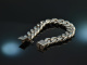 Um 1970! Schweres Binder Panzer Armband Silber 835