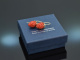 Coral Strawberries! Groe Korallen Erdbeer Ohrringe Gold 585