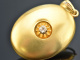 Österreich um 1900! Schöner Medaillon Anhänger mit Altschliff Diamant Gold 585