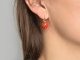 Coral Strawberries! Groe Korallen Erdbeer Ohrringe Gold 585