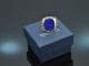 Um 1965! Gro&szlig;er Wappen Siegel Ring mit Lapislazuli Gold 585