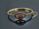 Around 1980! Beautiful garnet bangle silver gold plated