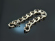 Around 1970! Heavy silver curb bracelet by Uno A Erre