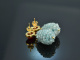 Aquamarine Drops! Tropfen Orringe mit Aquamarin und Achat Sterlingsilber 925 vergoldet