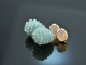 Aquamarine Drops! Tropfen Orringe mit Aquamarin und Achat Sterlingsilber 925 vergoldet