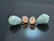 Aquamarine Drops! Tropfen Orringe mit Aquamarin und Achat Sterlingsilber 925 vergoldet